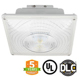 55W LED Canopy Outdoor Gas Station Warehouse Light, DLC, 5-Year Warranty, IP65 - Green Solar LED