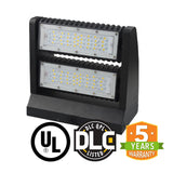 80W LED Rotatable Wall Pack Outdoor Entrance Courtyard Building Light -UL DLC - 4000k - Green Solar LED