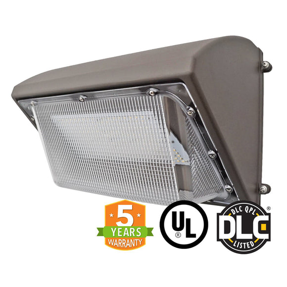 55W LED Wall Pack Light Semi Cut Forward Throw UL-DLC - Green Solar LED