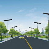 Commercial and Residential Solar LED Street Parking Lot Light, 6,000 Lumen, 3 Year Warranty - Green Solar LED