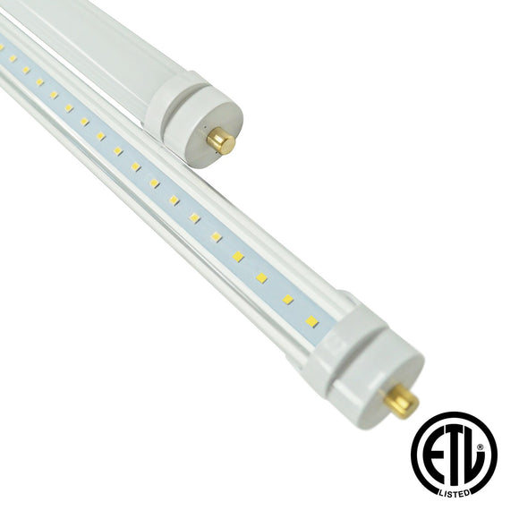 8ft 40W LED Linear Tube, Fa8 Socket, (ETL), 3 Year Warranty - 10 PACK - Green Solar LED