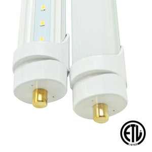 8ft 40W LED Linear Tube, Fa8 Socket, (ETL), 3 Year Warranty - 10 PACK - Green Solar LED