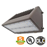 Full Cut Off 100W LED Wall Pack Light Bulb, 5000K Color, DLC - Green Solar LED